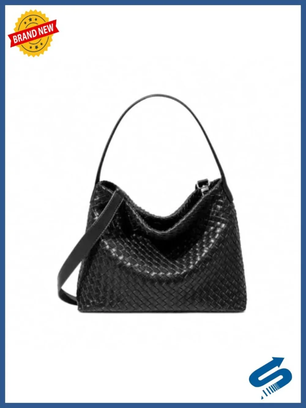 Suede Woven Hobo Shoulder Bag Tote Work Travel